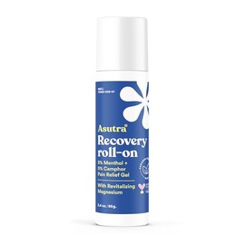 ASUTRA Recovery Roll-On Gel, 3.4 oz - Cooling and Warming Sensation, Temporary Relief from Muscle Discomfort and Soreness, Mess-Free Applicator, Menthol, Camphor, and Premium-Quality Magnesium