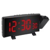 Projection Alarm Clock with 2 USB Ports LED Curved Display