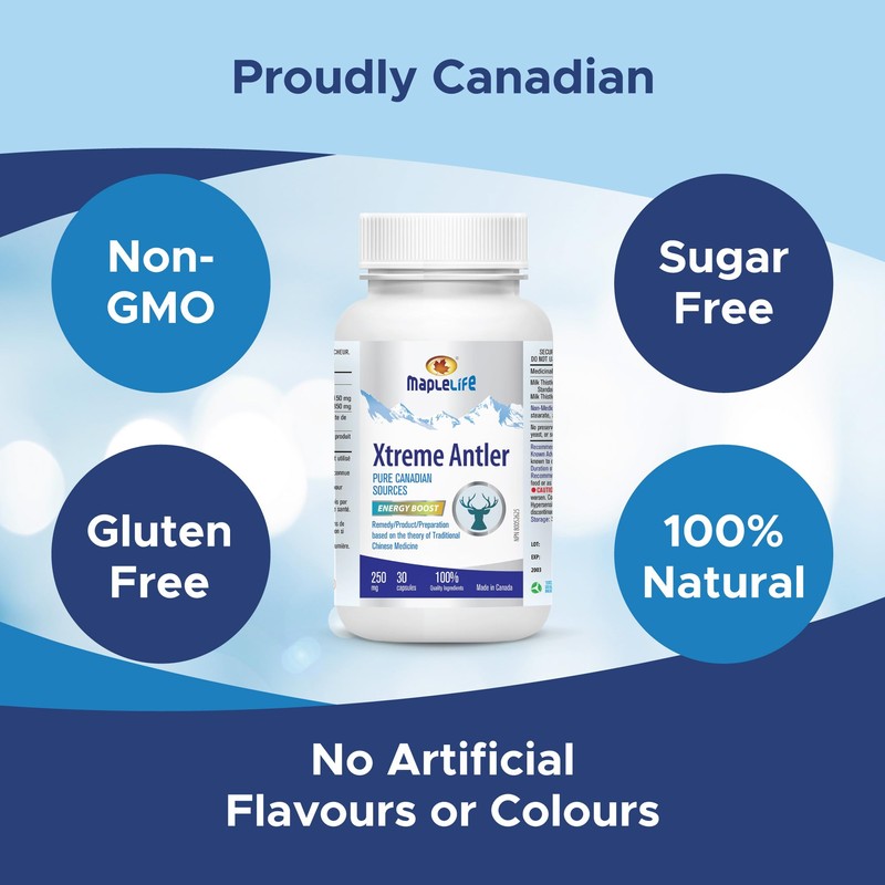 Maplelife Xtreme Antler 250mg 30 capsules