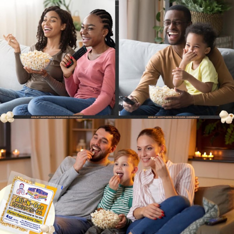 4oz Popcorn Machine Popcorn Packets - All-in-One Movie Theater Style