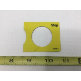 Genie 48656 Genie Yellow E Stop Decal Lable SK50200203JE