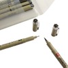Sakura Pigma Micron-Set 7 Fineliners .005,01,02,03,05,08, Brush Made in Japan