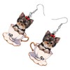 BONSNY Acrylic Dangling Novelty Fun Adorable Cute Teacup Yorkshire Terrier