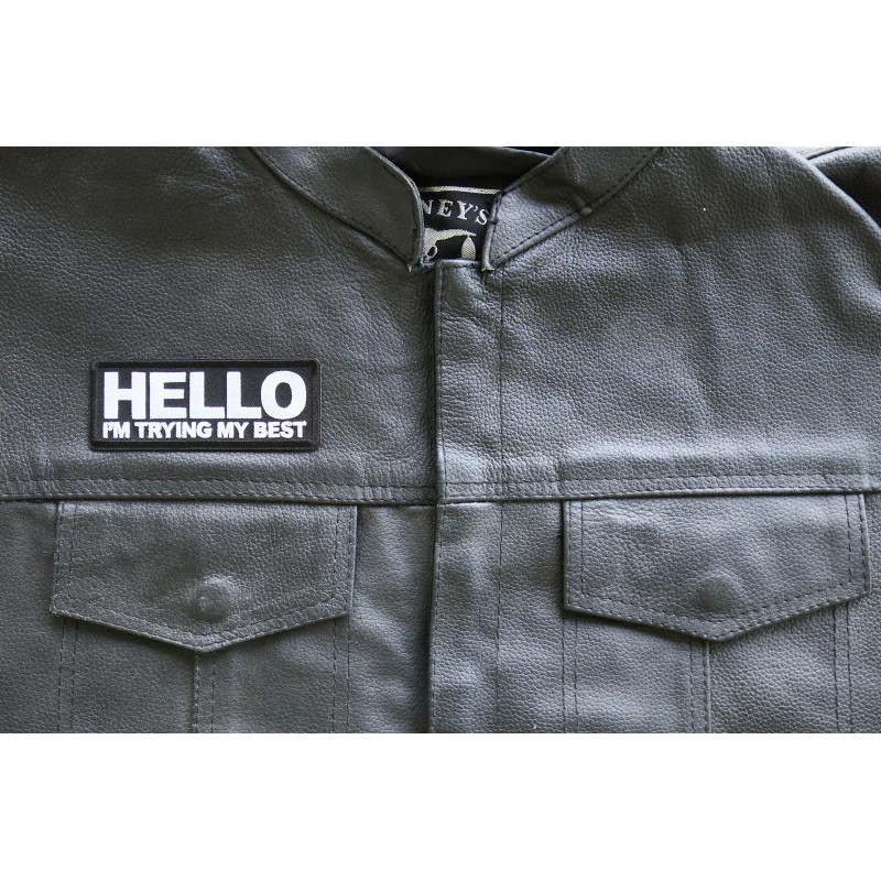 Ivamis Hello I'm trying my Best Iron on Patch- 4x1.5