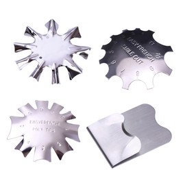 Healeved 4pcs Stainless Steel Nail Art Stencils for Women Manicure Template Plates Nail Art Tools for Home and Salon Use