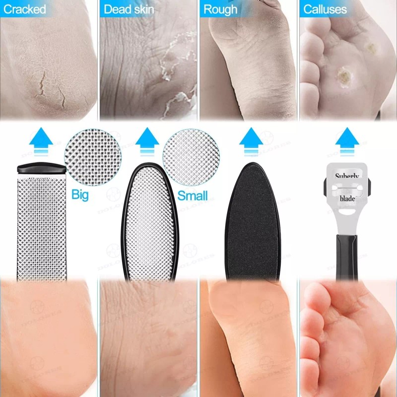 Dolores 11pcs Lima Para Pies Doble Superficie Removedores De Callos