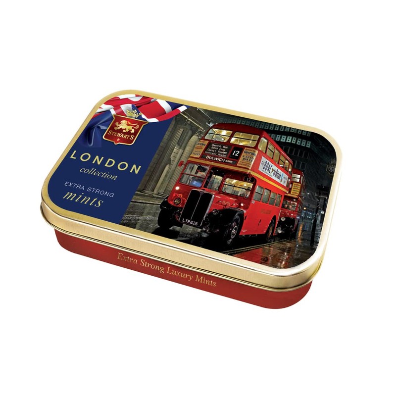 Stewart's - Red Bus Tin Filled with Luxury Mints (40g)