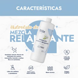 Hidrolato Mezcla Especial Relajante Agua Floral Manzanilla Azahar Lavanda Romero Piel Sensible Delicada Hebbe Cosmetics Ludika 500ml