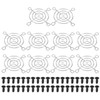 PATIKIL 50mm Fan Grill with Screws, 10 Pack Chrome Plated