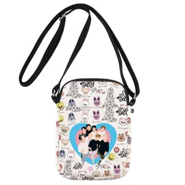 JNIAP K-Pop SKZ Crossbody Bag K-Pop SKZ Gifts K-Pop SKZ Travel Purse SKZ Merchandise SKZ Shoulder Bag (Lovestay cb)