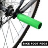 X AUTOHAUX Pair Rear Foot Pegs Footrests Green for Bicycle