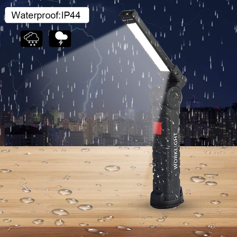 2Pack LED Work Lights, USB Rechargeable COB Light with Magnetic