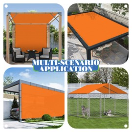 ECOOPTS 2'x35' Sun Shade Sail Straight Edge Sun Shade Canopy with Grommets UV Block Shade Cover for Outdoor Pergola Patio Backyard Garden (Orange)