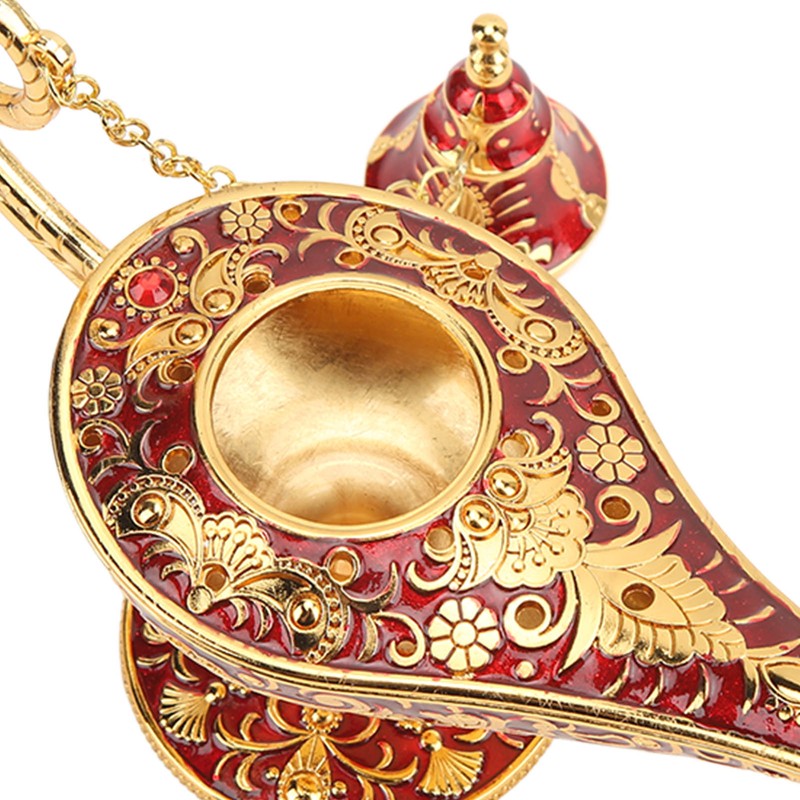 Magic Genie Lamp Red Zinc Alloy Antioxidant Fadeless Relief Pattern