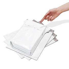 ABC Poly Shipping Bags for Clothing 11" x 13" x 4" Inch Size. Pack of 100 Plastic Mailing Bags for Clothes, Jewelry, Papers. 11x13x4 Poly Mailer Bag 2.4 Mil Thick Packages for Shipping Clothes