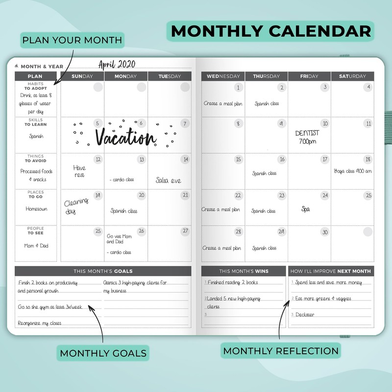 Clever Fox Planner – Undated Weekly & Monthly Planner for