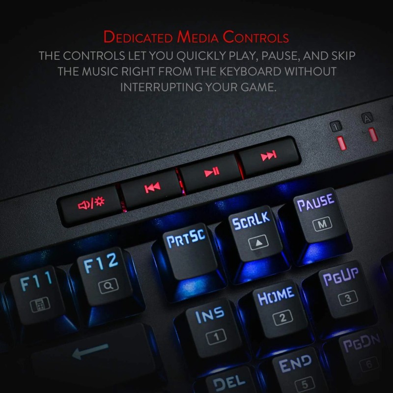 Redragon K580 VATA RGB LED Backlit Mechanical Gaming Keyboard, Macro
