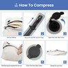 BAGAIL TPU Vacuum Bag for Travel, Reusable Compression Bag with