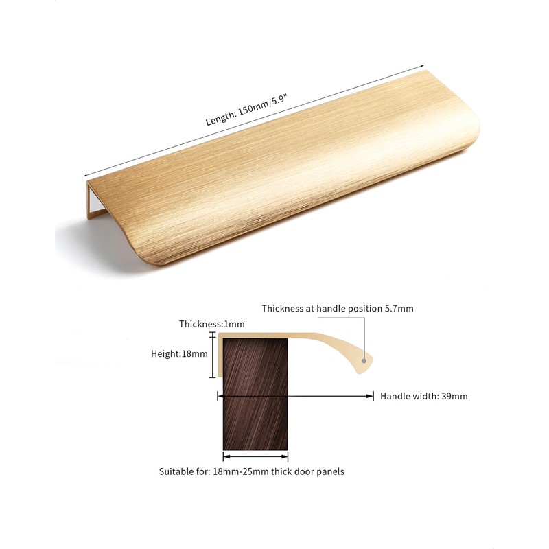 BaiNong 5 Pack 6 inch self Adhesive Cabinet pulls Adhesive