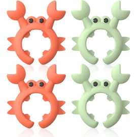 Soporte para cucharas de silicona – Agosto de 2024 nuevo estante para espátulas en forma de cangrejo – Soporte para espátulas resistente al calor, clip para ollas de cocina, 4 piezas