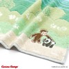Curious George Panda Towel Handkerchief, Green, Small, Reborn Cotton, Full