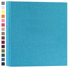 potricher Photo Album for 4x6 1000 Photos Linen Cover Extra Large Capacity Photo Book for Family Wedding Anniversary Baby (Blue, 1000 Pockets)