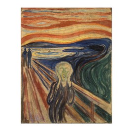 SodaSea Wooden Puzzles for Adults, Unique Shape Wooden Jigsaw Puzzles, The Scream Wall Art Decor, Beautiful Gift for Art Lovers