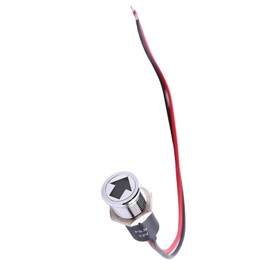 SOCOCO 12V 14mm LED Indicator Light, Indicator Light IP65 Dash Panel Warning Fog Signal Lamp for Car, Motorcycle, Boat, Van - Red/Blue/Green 12V 14mm LED (Green)