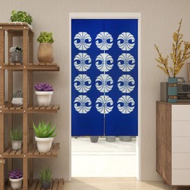 LIGICKY Japanese Noren Long Curtains, Door Curtain, Tapestry for Home Textiles, Room Divider, Blue, 85 x 150 cm