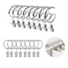 RuishiLinh 20 Pcs Curtain Clips Rustproof Metal Curtain Rings with