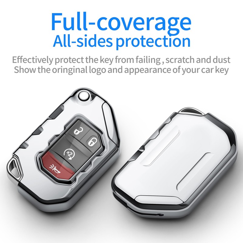 Tukellen for Jeep Key Fob Cover Premium Soft Full Protection