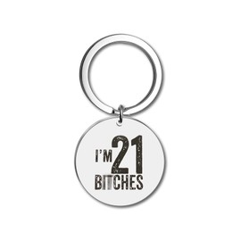 21st Birthday Gifts for Her Funny 21st Birthday Gifts for Women Happy Birthday Keyring Gift Inspirational 21 years old Birthday Gift for Girls Daughter Niece Granddaughter Sister Best Friends
