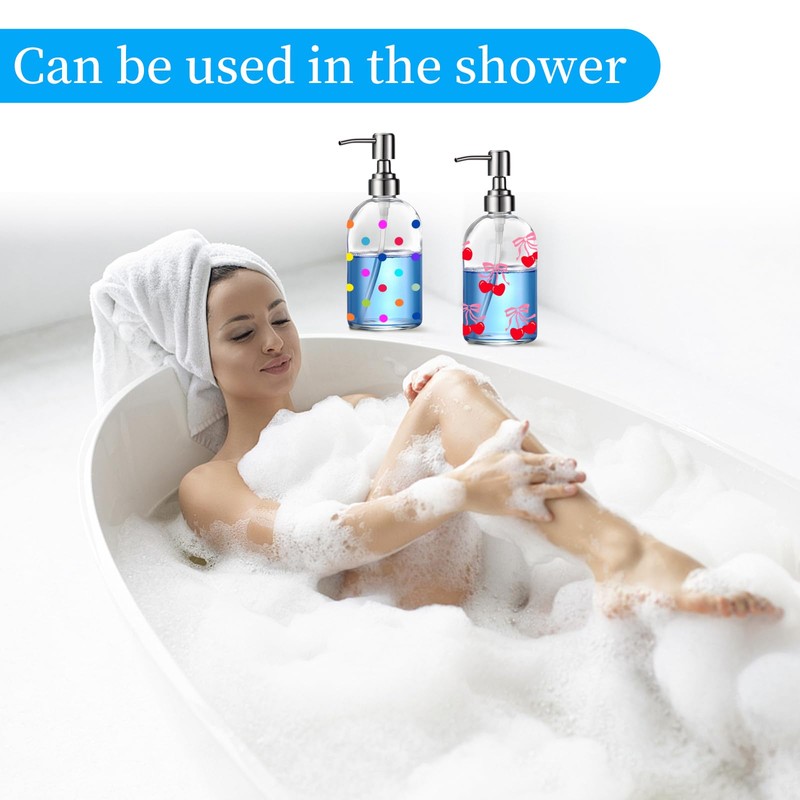 Simple Glass Soap Dispenser with Rust Proof Pump,Kitchen Dish soap