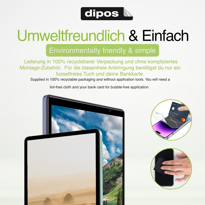 dipos I 2x Matte Screen Protectors for VALE V12E-LTE-8128 Film