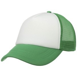 Lipodo 70s Rapper Mesh Cap Women/Men | Trucker Cap Made of 100% Polyester | Baseball Cap in one Size (55-60 cm) | Green-White
