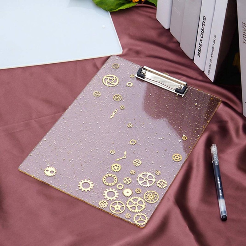 DIYBravo Clip Clipboard Folder A4 Clip File Handmade Epoxy Resin