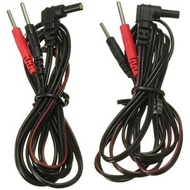 VYTALINE 2Pcs/Pack Replacement Electrode Lead Wires Connect Cables Pin 2mm for TENS Electronic Therapy Machines and EMS Units – Standard Female Plug (2)
