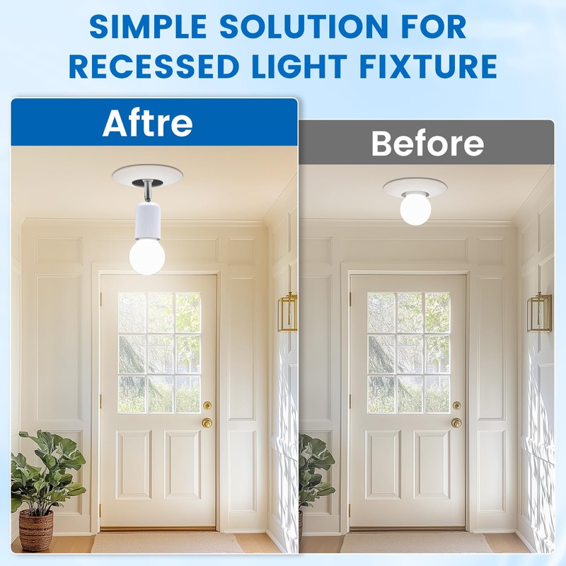 NWPangu 3PCS Light Bulb Socket Extender,E26/E27 Bulb Extender Socket,350 Degree