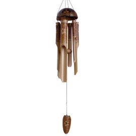 Cohasset Gifts 129 Cohasset Flowering Whisper Simple Bamboo Wind Chime, Small, Hand Stained Design