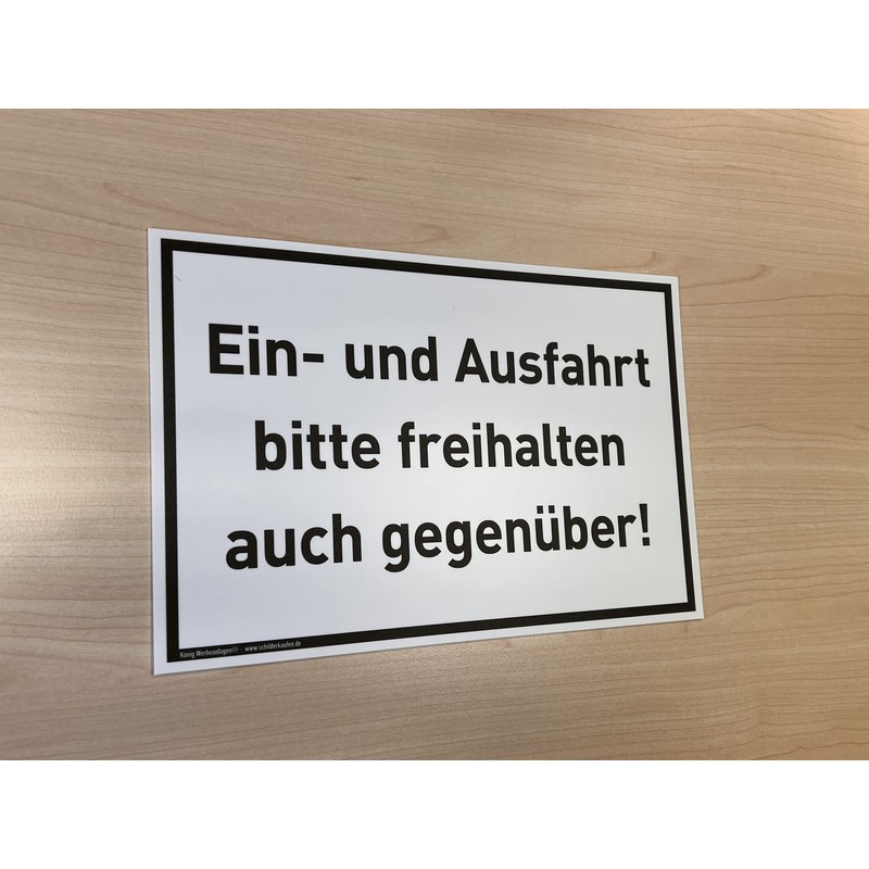 Sign Einund Ausfahrt | 30 x 20 cm | Weatherproof