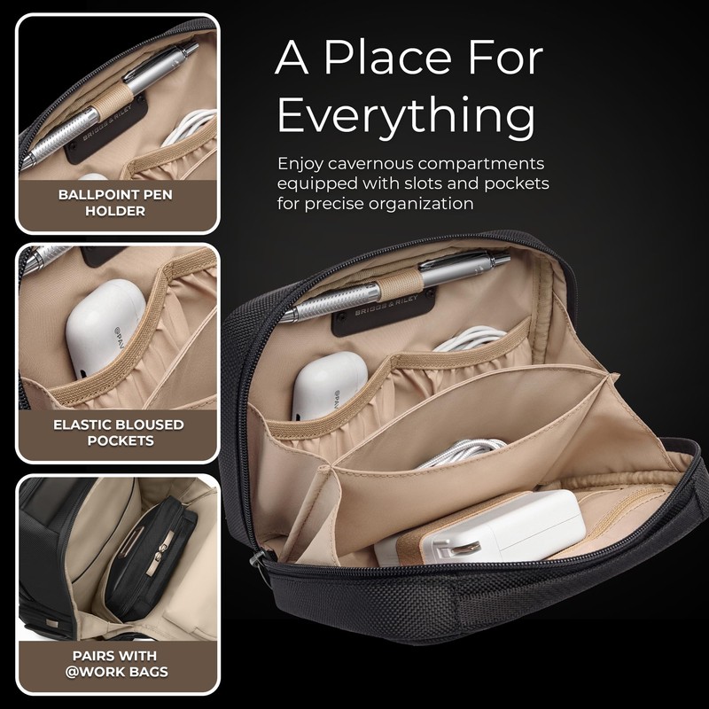 Briggs & Riley Tech Pouch Kit - Electronics Organizer Travel