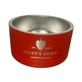 Custom Insulated Stainless-Steel Dog or Cat Bowl - Engraved with your logo or design for dog friendly businesses/promotional merch (Medium, Black)