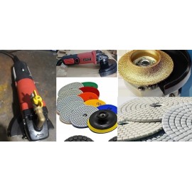 Roxx Tools Wet Polisher Grinder 1" Demi Bullnose 11 granite marble quartz stone buffer