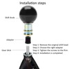 Shift Knob Acrylic Black Color Ball Shape with 3 Plastic