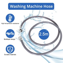 Universal Washing Machine Dishwasher Hose Cold Water Hose Fill Inlet Pipe Feed Hose 2.5m Long