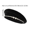 Minache Women Girls Black Velvet Beret Hat Pearls French Beret
