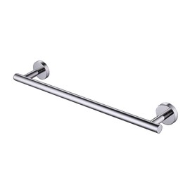 SEIDO Heavy Duty Commercial Grade-304 Stainless Steel 450mm/17.7-inch Total Length Bathroom Towel Bar, Hanging Space 400mm/15.7-inch Space-Saving Single Towel Rod, Polished Chrome Finish