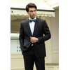 HISDERN Bow tie for men, bow tie with pocket square,