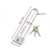 Keyed Long Padlock, 1.5-inch Solid Brass, Removable and Adjustable Length