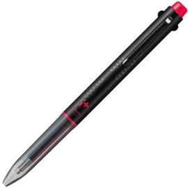 Pentel iPlus Black Edition 3 Color Ballpoint Pen BGH3MBR4 Black Red